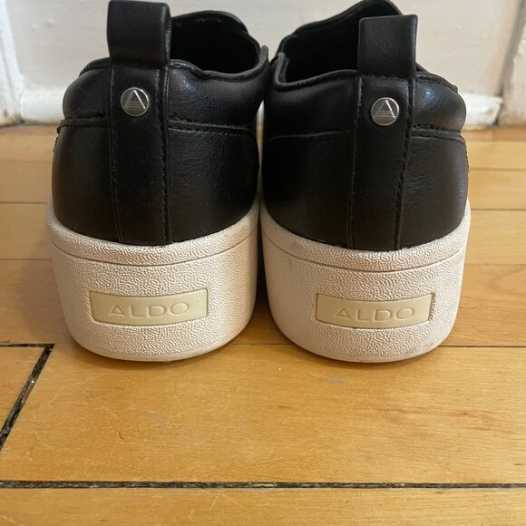 Black Slip On Platform Sneakers - Picture 4 of 7